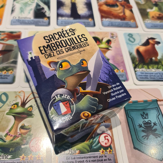 Un nouveau jeu de cartes riche en rebondissements tactiques : Sacrées embrouilles chez ces grenouilles !