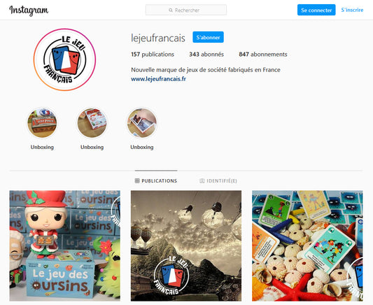 Le Jeu Francais débarque sur Instagram !